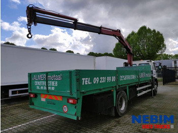 Platós teherautó, Darus autó Volvo FL 220 4X2 - HMF 1250K4 Crane / Kran: 2 kép.