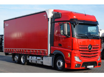 Ponyvás teherautó Mercedes-Benz ACTROS 25 480 / FIRANKA- 7,4 m / PODNOSZONY DACH: 4 kép.