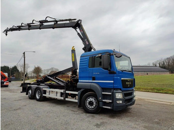 Horgos rakodó teherautó, Darus autó MAN TGS 26.320 Container Marrel + HIAB166 E-5: 2 kép.