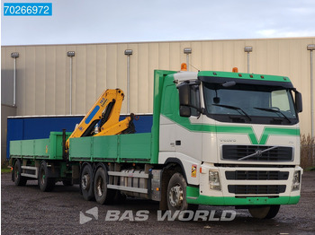 Platós teherautó, Darus autó Volvo FH 400 6X2 Effer 165.00/2S kran Crane Lift+Lenkachse Euro 4: 4 kép.