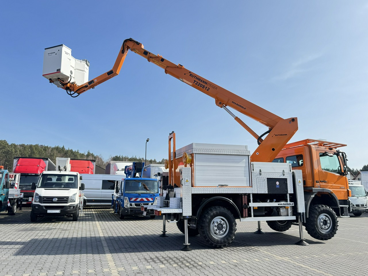 Emelőkosaras teherautó Mercedes Atego 1324 4x4 Zwyżka RUTHAMNN STEIGER T220S12 Podnośnik Koszowy: 6 kép.