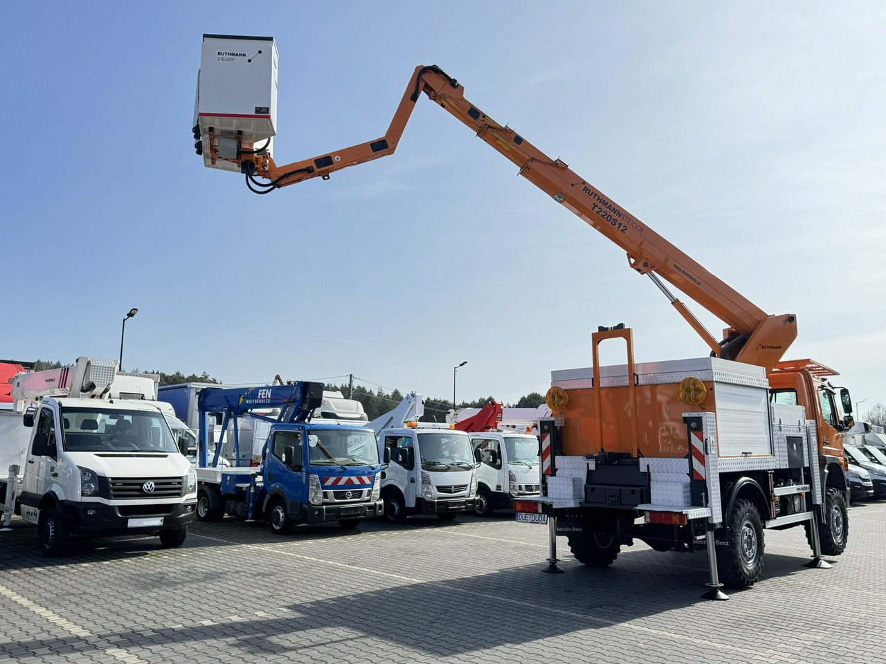 Emelőkosaras teherautó Mercedes Atego 1324 4x4 Zwyżka RUTHAMNN STEIGER T220S12 Podnośnik Koszowy: 22 kép.