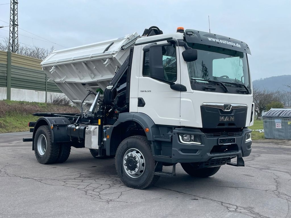 Új Billenőplatós teherautó, Darus autó MAN TGM 18.320 4x4 Euro6e Hiab X-HiDuo 138DS-3: 28 kép.