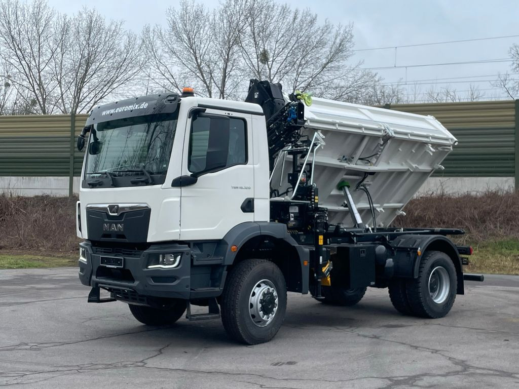 Új Billenőplatós teherautó, Darus autó MAN TGM 18.320 4x4 Euro6e Hiab X-HiDuo 138DS-3: 20 kép.