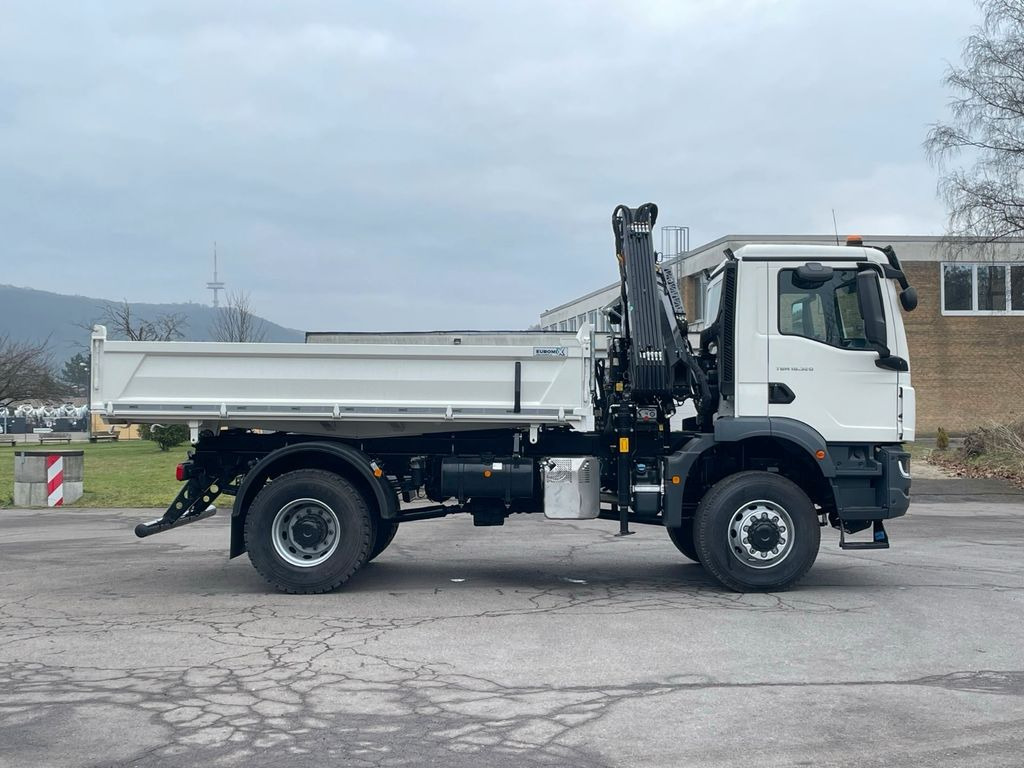 Új Billenőplatós teherautó, Darus autó MAN TGM 18.320 4x4 Euro6e Hiab X-HiDuo 138DS-3: 30 kép.