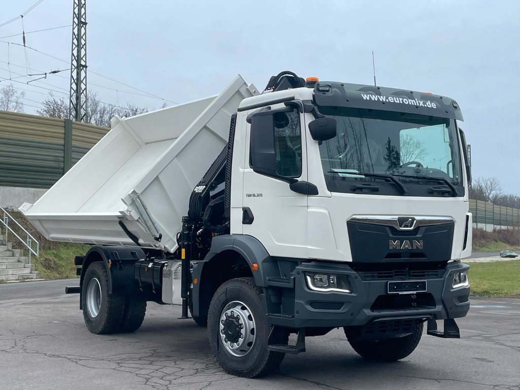 Új Billenőplatós teherautó, Darus autó MAN TGM 18.320 4x4 Euro6e Hiab X-HiDuo 138DS-3: 25 kép.