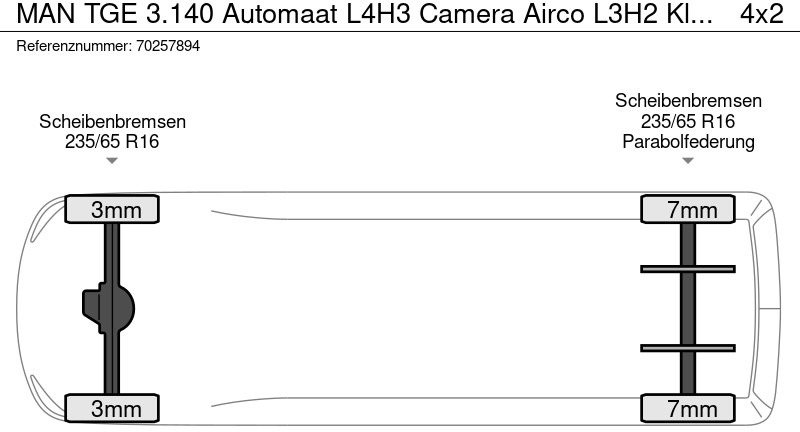 Furgon MAN TGE 3.140 Automaat L4H3 Camera Airco L3H2 Airco: 19 kép.