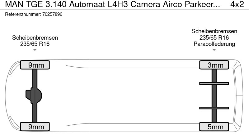 Furgon MAN TGE 3.140 Automaat L4H3 Camera Airco Parkeersensoren L3H2 Airco Cruise control: 20 kép.