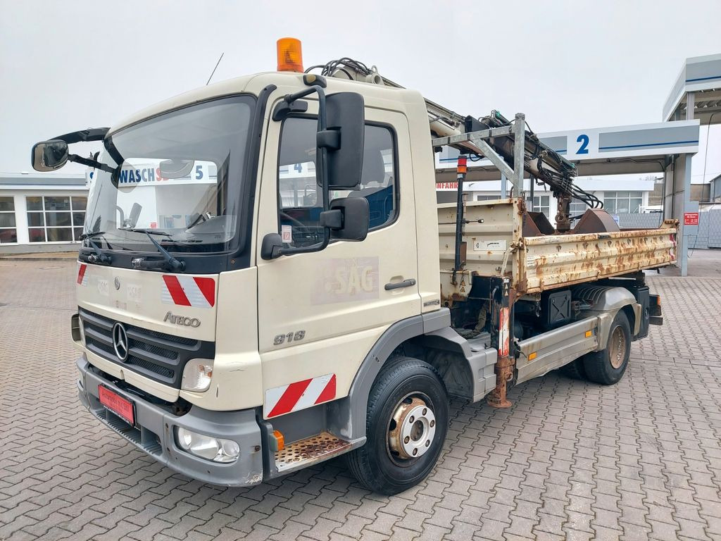 Billenőplatós teherautó, Darus autó Mercedes-Benz Atego 2 4-Zyl. 4x2  918 TEREX KRAN 3-Seiten Kipp: 8 kép.