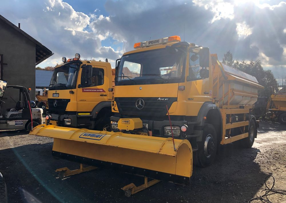 Hóeltakarító gép Mercedes-Benz Mercedes Axor 1824 schmidt 4x2 pług piaskarka solarka: 18 kép.