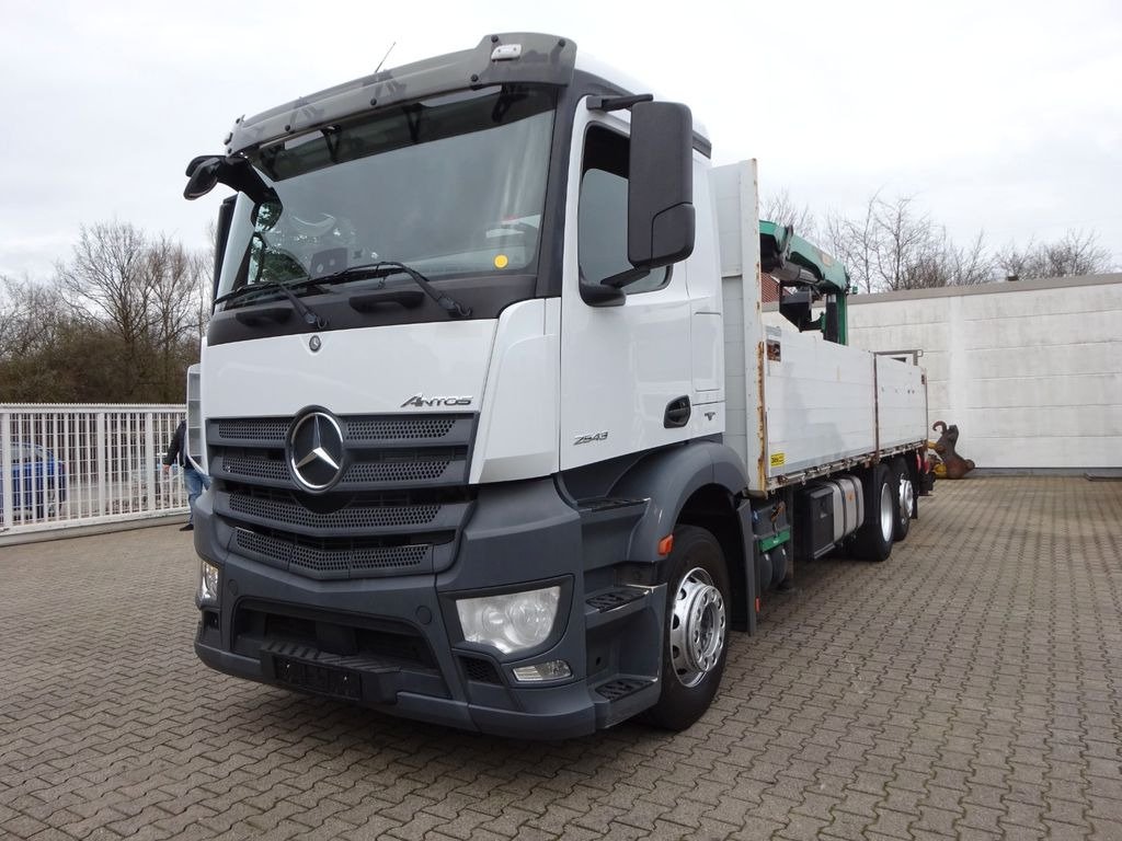 Platós teherautó Mercedes-Benz 2543 Antos Baustoff +PK 26001  bis 20 m Auslage: 14 kép.