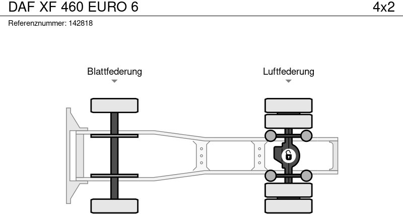 Nyergesvontató DAF XF 460 EURO 6: 13 kép.
