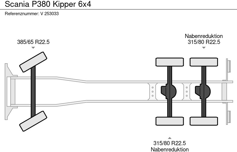 Billenőplatós teherautó Scania P380 Kipper 6x4: 11 kép.