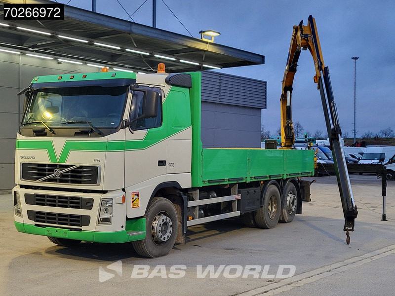 Platós teherautó, Darus autó Volvo FH 400 6X2 Effer 165.00/2S kran Crane Lift+Lenkachse Euro 4: 6 kép.