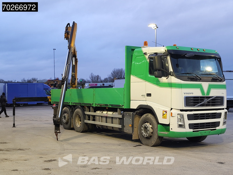 Platós teherautó, Darus autó Volvo FH 400 6X2 Effer 165.00/2S kran Crane Lift+Lenkachse Euro 4: 8 kép.