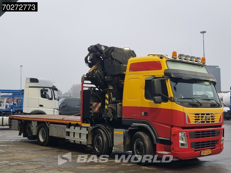 Platós teherautó, Darus autó Volvo FM 440 8X2 NL-Truck Palfinger PK74002 Kran + Jib + Winch Lift+Lenkachse Euro 5: 19 kép.