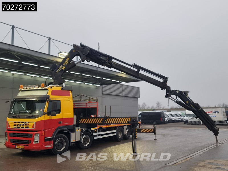 Platós teherautó, Darus autó Volvo FM 440 8X2 NL-Truck Palfinger PK74002 Kran + Jib + Winch Lift+Lenkachse Euro 5: 6 kép.